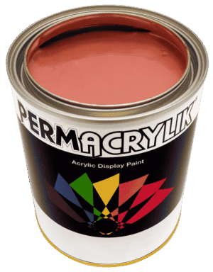Water-based PERMACRYLIK Metallic Copper paint in a 1 L tub